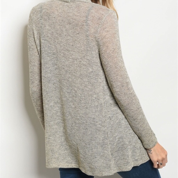 SALES ❗️Grey Gold Metallic Cardigan Sweater - Picture 5 of 5